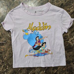 Aladdin lavender crop tee